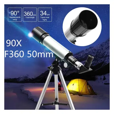 90X F36050M 50mm Monocular Telescope Astronomical Refractor Telescope Refractive Eyepieces Tripo