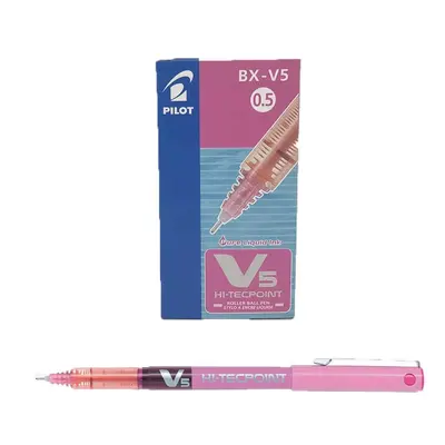 Pilot V5 Liquid Ink Rollerball 0.5 mm Tip (Box of 12) - Pink