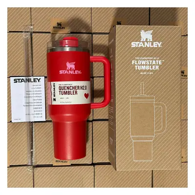 (Valentine's Day red) Stanley Quencher H2.0 FlowState Tumbler 40oz Cup 1.2L