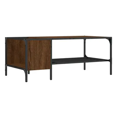 (brown oak) vidaXL Coffee Table with Rack Hallway End Table Sofa Table Engineered Wood