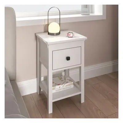 (White - Drawer) Bedside Table or Chest of Drawers MDF Bedroom Furniture