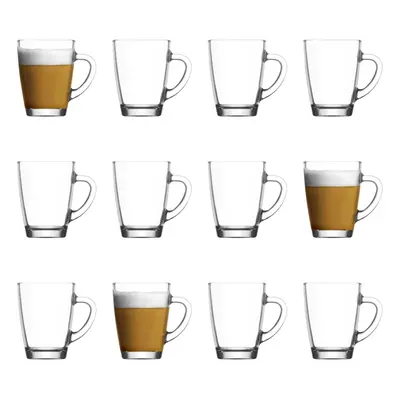 300ml Vega Glass Coffee Mugs - Pack of - By LAV