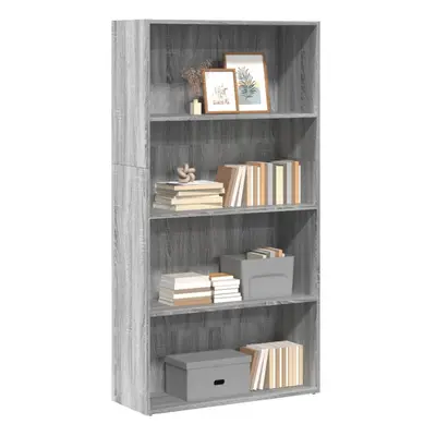 vidaXL Bookcase Grey Sonoma 80x30x152 cm Engineered Wood