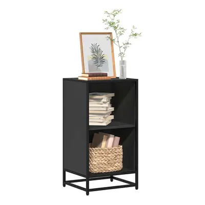 vidaXL Book Cabinet Black 40x35x76 cm Engineered Wood bookcase room divider