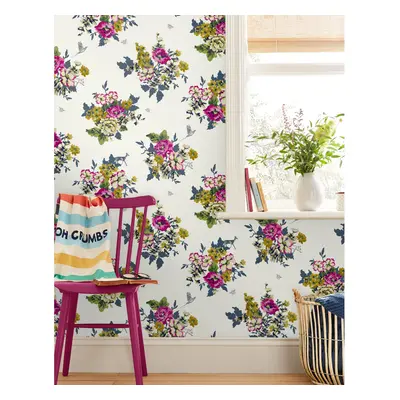 Joules Floral CrÃ¨me Wallpaper