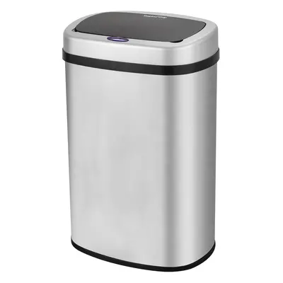 (58LRound) Stainless steel automatic contactless kitchen bathroom sensor trash can, garbage can,