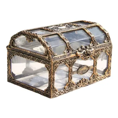 Pirate Transparent Treasure Box Simulation Crystal Jewel Box Plastic Box Pirate Scene Decoration