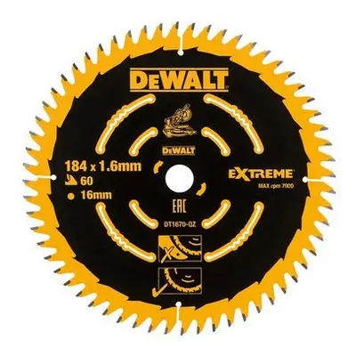 DeWalt DT1670-QZ Cordless Mitre Saw Blade For DCS365 x 16mm x 60T Fine