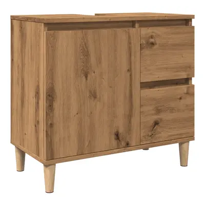 vidaXL Sink Cabinet Vanity Unit Storage Cupboard Artisan Oak Engineered Wood