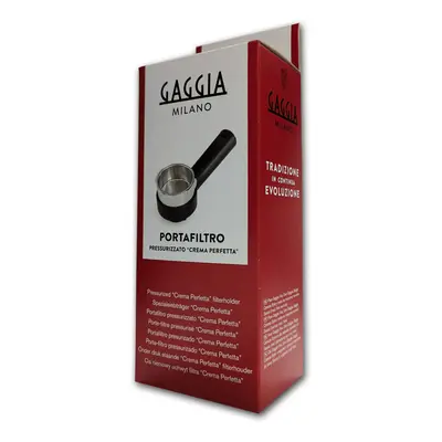 Gaggia Perfect Crema Pressurised Filterholder with silver cap - Black and Steel