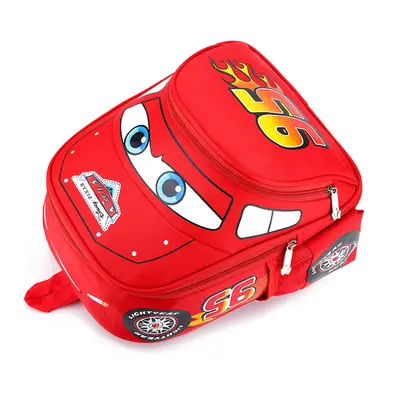 (Red) Mc.Queen Cars 3D Backpack Kid Girls Boys Shoulder Bags School Travel Rucksack