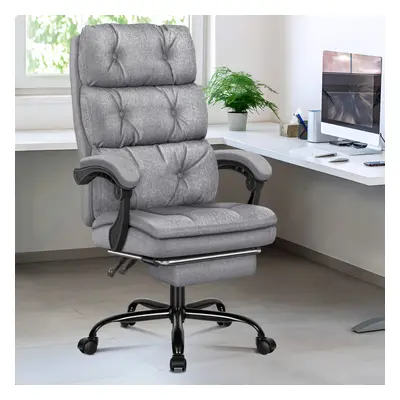 (Fabric Grey) ELFORDSON Office Chair Executive Computer Work Seat Gaming