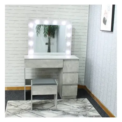 Kosy Koala Stone Grey Effect Vanity Dressing Table with Stool