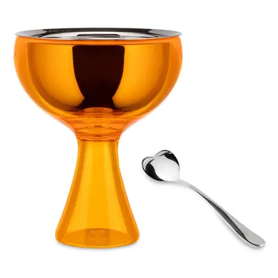 Alessi Big Love Ice Cream Bowl and Spoon One size Orange