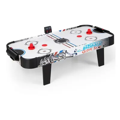 107cm Air Powered Hockey Game Table Pucks Pushers & LED Scoreboard