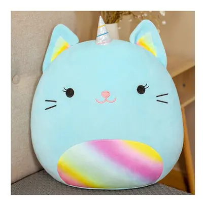 (Blue Unicorn Cat) New Stuffed Toy Cow Plush Doll Animal Pillow Birthday Gift Home Decor