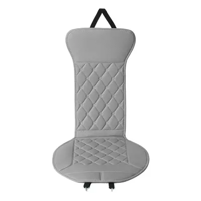 (Grey) Universal Car Front Seat Cover Chair Cushion Pad Mat Protector PU