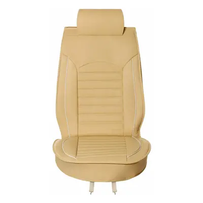 (Beige) X Universal PU Leather Car Seat Cover Waterproof Breathable Auto Seat Cushion