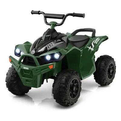 Kids Ride On ATV 12V Battery-Powered Ride-On Vehicle w/LED Lights-Green