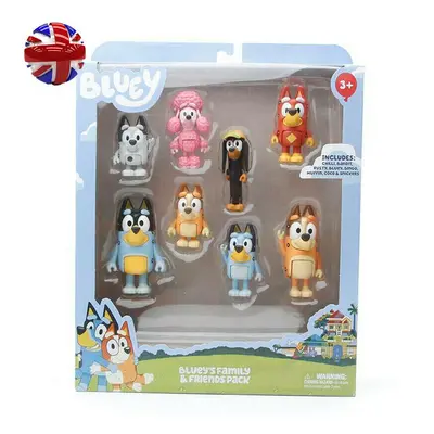 (8 pcs/set(With box)) pcs/set Bluey's Family&Friends Action Figure