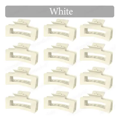 (White, 60Pcs) 6-60Pcs Korean Women Girls Plastic Hair Claws 8.5cm Hairclip Crab Barrette Girl H