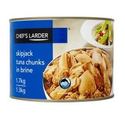 Chef's Larder Skipjack Tuna Chunks in Brine 1.7kg (Drained Weight 1.3g) (6 x 1.7kg)