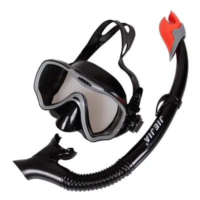 (Black) Scuba Diving Mask Underwater Anti Fog Full Face Swimming Goggles with Snorkeling Breathi