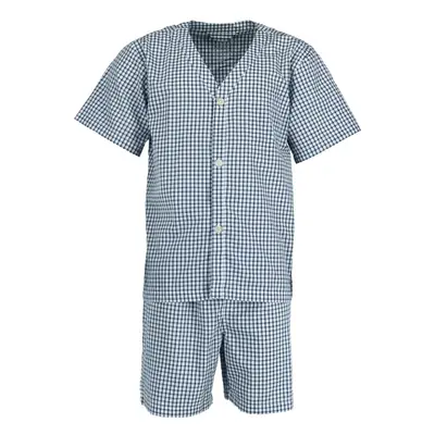 Fruit of the Loom Mens Broadcloth Short Sleeve Pajama Set NavyWhite c