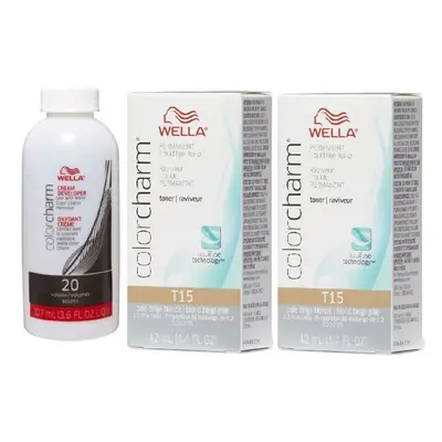 (2pk Pale Beige Blonde With Cream Developer -106ml) Wella Blonde Colour Charm | Permanent Liquid