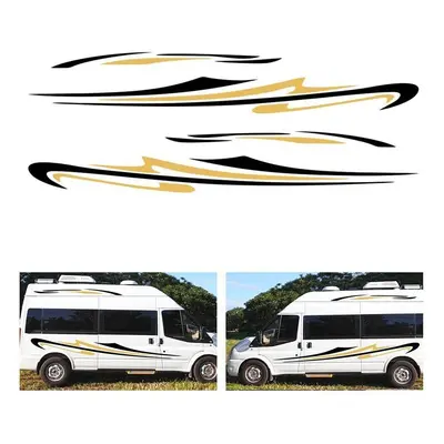 2 Pieces Sports Motorhome Stripes Decorative Camper Vans Caravan Decals Vinyl Sticker Graphic Ca