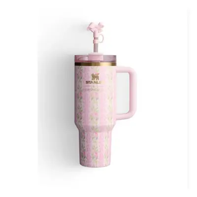 (Light Pink Rose) Stanley Love Shack Fancy Large Capacity Car Ice Cup H2.0 FlowState Tumbler 40o