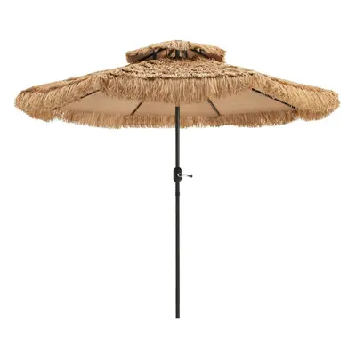 285cm Thatched Tiki Umbrella Hawaiian Style Hula Patio Beach Umbrella