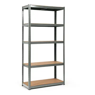 5-Tier Storage Rack Garage Shelf w/ Heavy-Duty Metal Frame-Grey