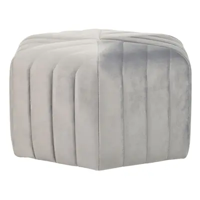 Velvet Pouffe Grey MURIETTA