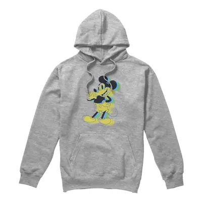 (M, Sport Heather) Disney Mens Trippy Mickey Mouse Hoodie