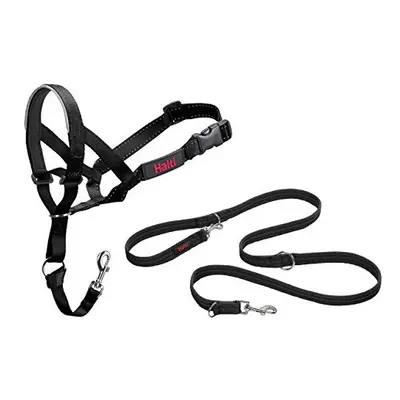 Headcollar and Training Lead Combination Pack, Stop Dog Pulling on Walks with Halti, Includes Si