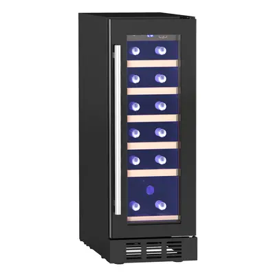 HOMCOM Freestanding / Built-in Wine Cooler Fridge, Bottle, Black