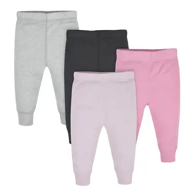 Gerber Baby Girls Multi-Pack Active Pants Set pink/black/gray Newborn