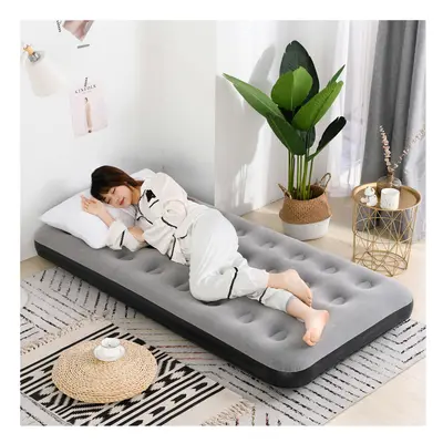 (Gray (foot pump+repair glue), * * 22cm) Inflatable Mattress For Home Use, Two Person Outdoor Po