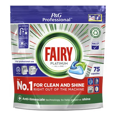 Fairy Professional Platinum Dishwasher Tablets Regular capsules (Case of 3)