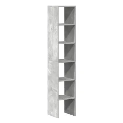 (concrete grey, pcs) vidaXL Bookcases Stackable Bookshelf Storage Shelf Book Stand Engineered Wo