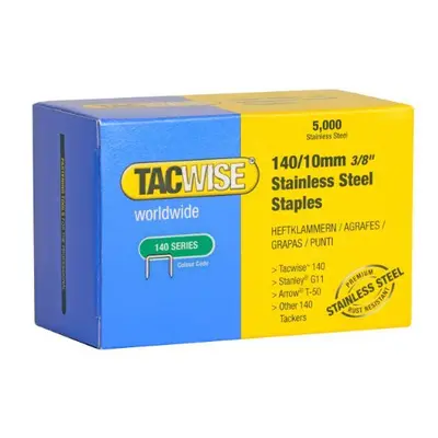 Tacwise 140/10 mm Stainless Steel Staples for Staple Gun - Box of