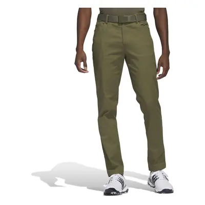 adidas Men's Go-to 5-Pocket Tapered Fit Golf Pants Olive Strata 32W