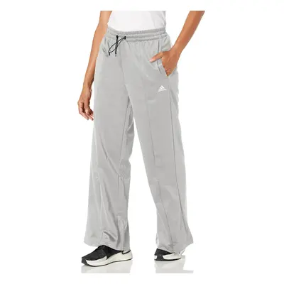 adidas Women's AEROREADY Wide-Leg High-Rise Pants Medium Grey Heather