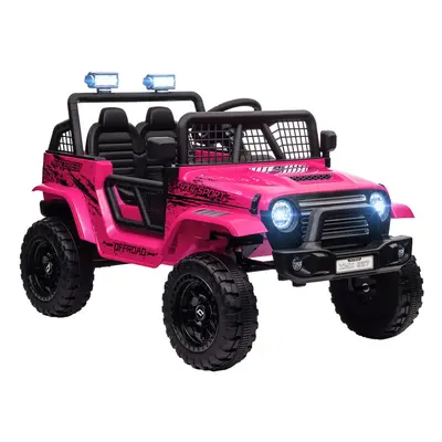 AIYAPLAY Kids Ride On Car, 12V Electric Truck w/ Suspension - Pink