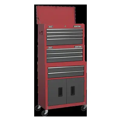 Topchest, Mid-Box & Rollcab Drawer Stack - Red