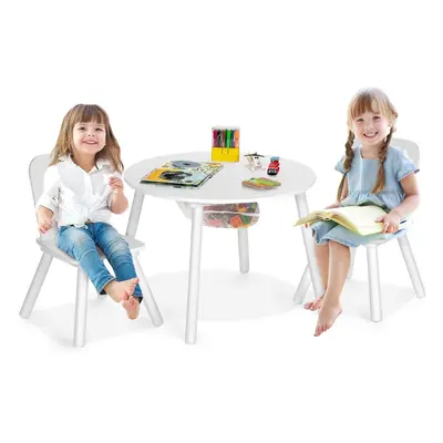 Kids Round Table and Chair Set Pcs Children Wooden Activity Table Furniture