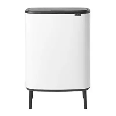 Brabantia Bo Touch Bin HI - x Litre Inner Buckets (White) Waste/Recycling Kitchen Bin with Remov