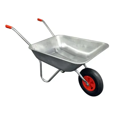 Heavy Duty Wheelbarrow 65l Litre Galvanised Steel Outdoor Wheel Barrow Pneumatic