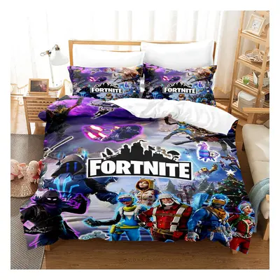 (King(220*240 cm), 21) Fortnite Bedding Single Double Cartoon Quilt Cover Kids Quilt Cover